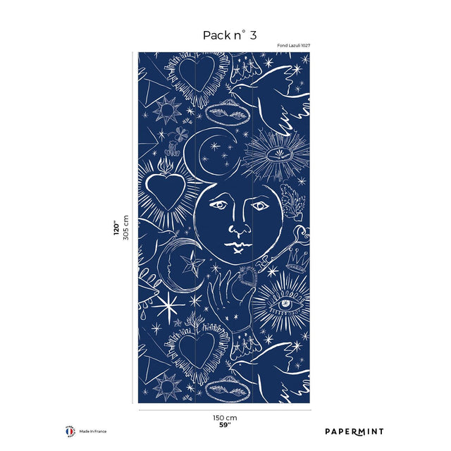Papermint Mystic Pack 3 in Blue Wall Mural