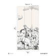 Papermint Noah Pack 2 in Gray Wall Mural