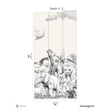 Papermint Noah Pack 2 in Gray Wall Mural