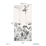 Papermint Noah Pack 3 in Gray Wall Mural