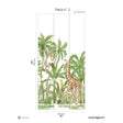 Papermint Palm Tree Pack 2 in Brown Wall Mural