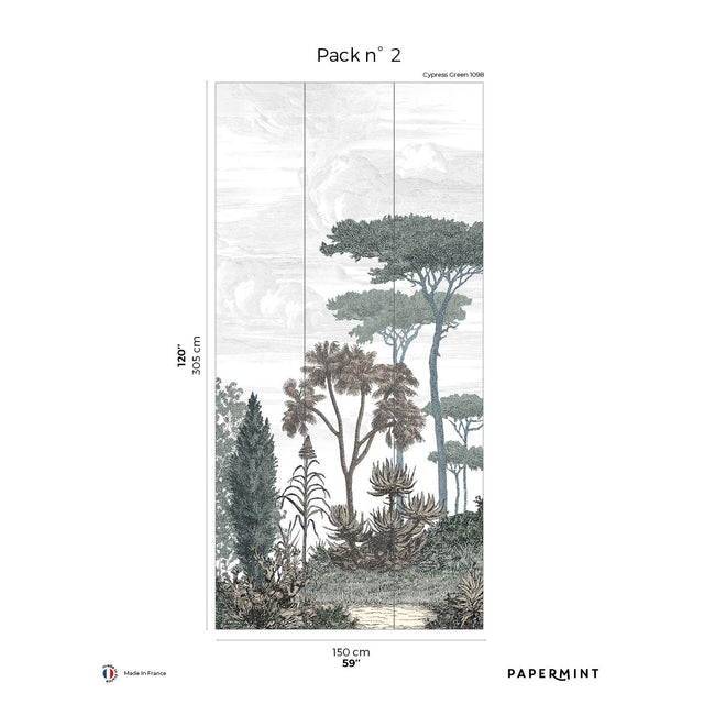 Papermint Pinery Pack 2 in Green Wall Mural