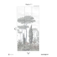 Papermint Pinery Pack 1 in Gray Wall Mural