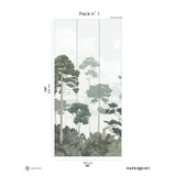 Papermint Pinewood Pack 1 in Green Wall Mural