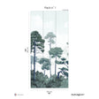 Papermint Pinewood Pack 1 in Blue Wall Mural