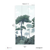 Papermint Pinewood Pack 3 in Blue Wall Mural