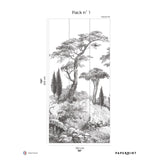 Papermint Porquerolles Pack 1 in Gray Wall Mural
