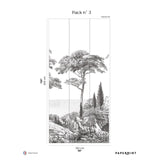 Papermint Porquerolles Pack 3 in Gray Wall Mural