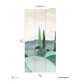 Papermint Provence Pack 1 in Green Wall Mural