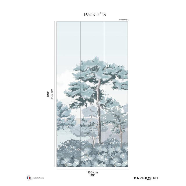 Papermint Quiberon Pack 3 in Blue Wall Mural