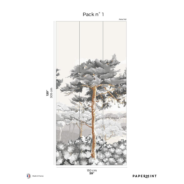 Papermint Quiberon Pack 1 in White Wall Mural