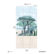 Papermint Riviera The Beach Chair Rail with Faux Wainscoting Pack 2 in Beige Wall Mural
