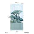 Papermint Riviera The Beach Chair Rail with Faux Wainscoting Pack 1 in Blue Wall Mural