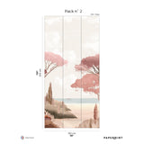Papermint Riviera La Spiagga Pack 2 in Pink Wall Mural