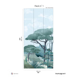 Papermint Riviera La Spiagga Pack 1 in Blue Wall Mural