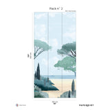 Papermint Riviera La Spiagga Pack 2 in Blue Wall Mural