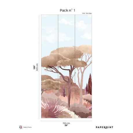 Papermint Riviera Pack 1 in Orange Wall Mural