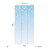 Papermint Sakura Pack 2 in Blue Wall Mural