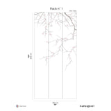 Papermint Sakura Pack 1 in White Wall Mural
