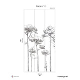 Papermint Under the Pines Pack 2 in Black Wall Mural