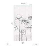 Papermint Under the Pines Pack 1 in White Wall Mural
