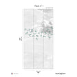 Papermint Swallow Clouds Pack 1 in Teal Wall Mural