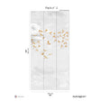 Papermint Swallow Clouds Pack 2 in Orange Wall Mural