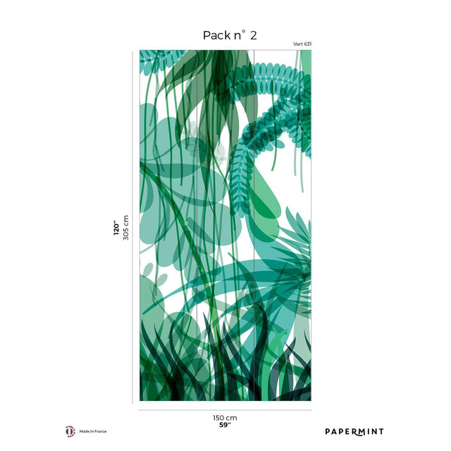 Papermint Toucan Pack 2 in Green Wall Mural