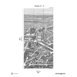 Papermint Eiffel Tower Pack 3 in Gray Wall Mural