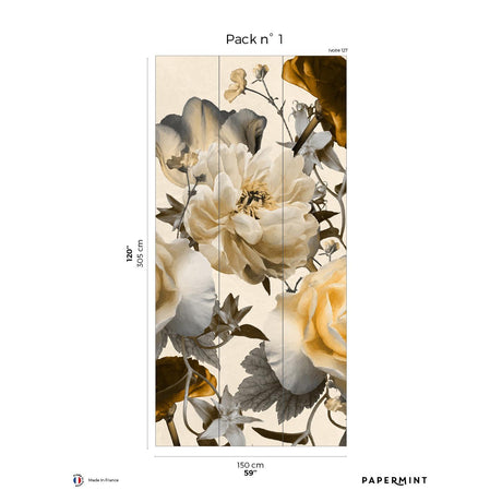 Papermint Vanity Pack 1 in Yellow Wall Mural