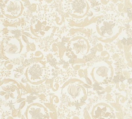 Seabrook Empress Butterscotch Wallpaper