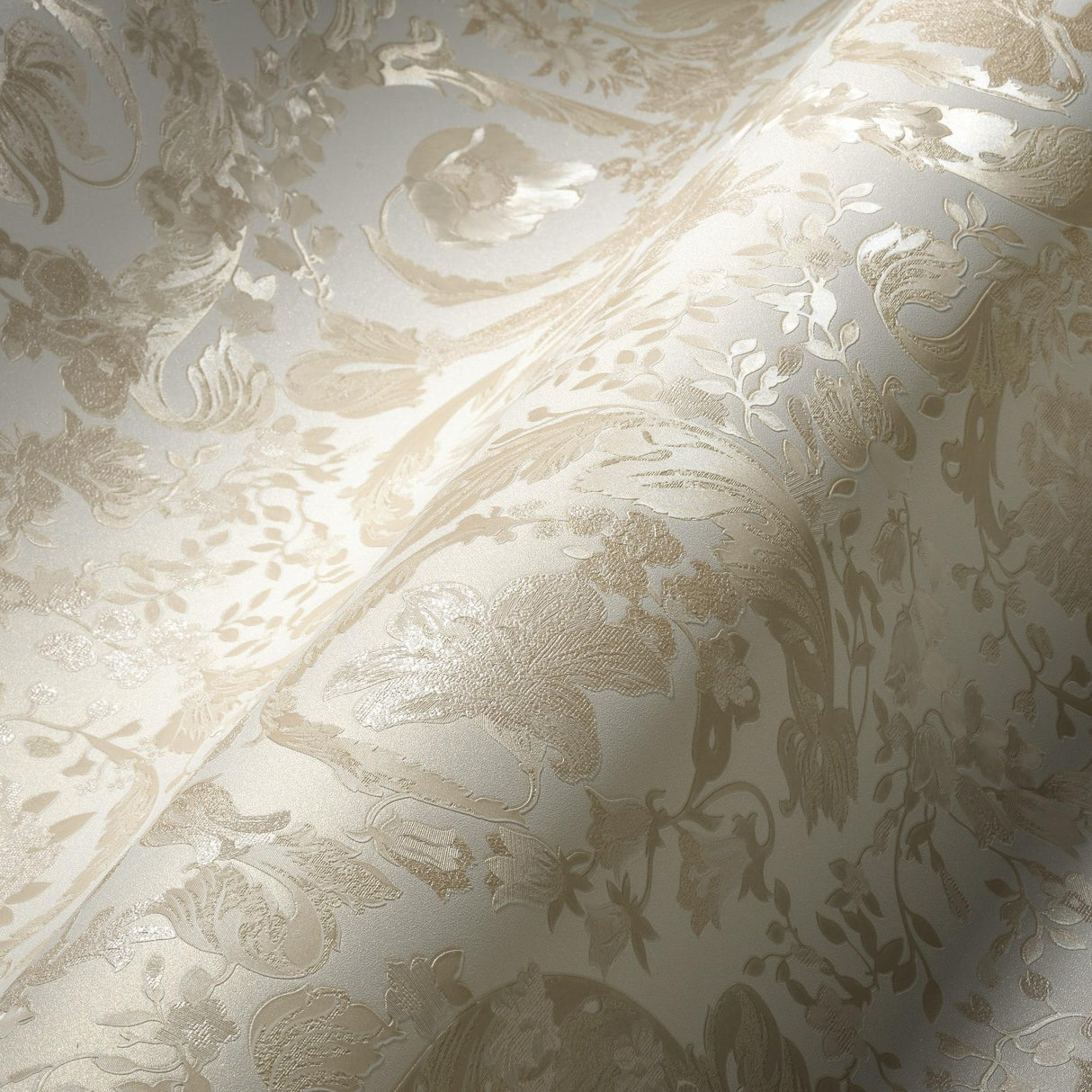 Seabrook Empress Butterscotch Wallpaper