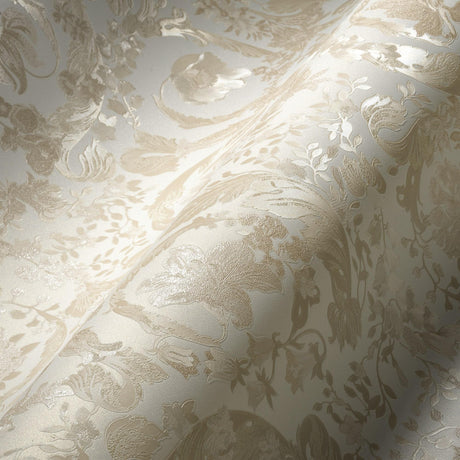 Seabrook Empress Butterscotch Wallpaper