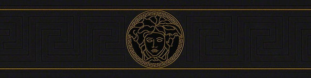 Seabrook Magesty Border Black Ice Wallpaper