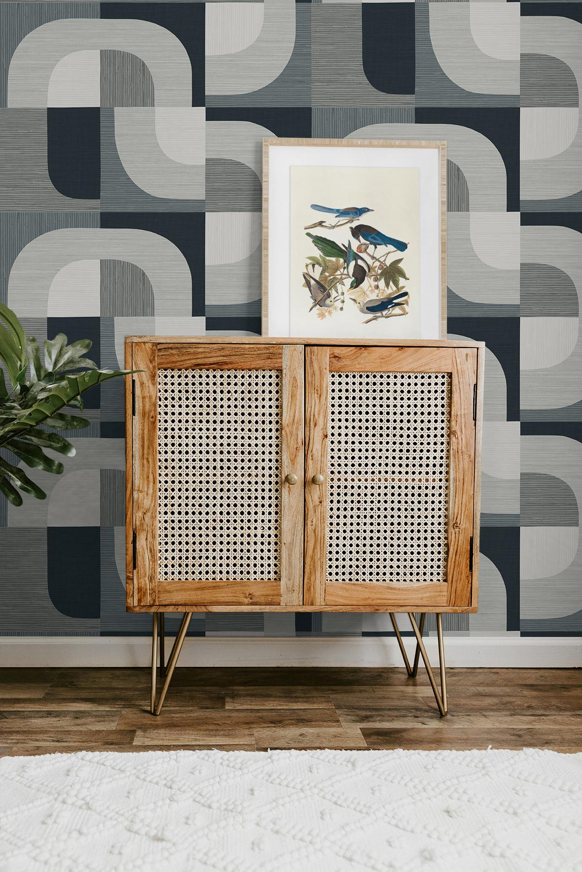 Seabrook Tampere Charcoal Wallpaper