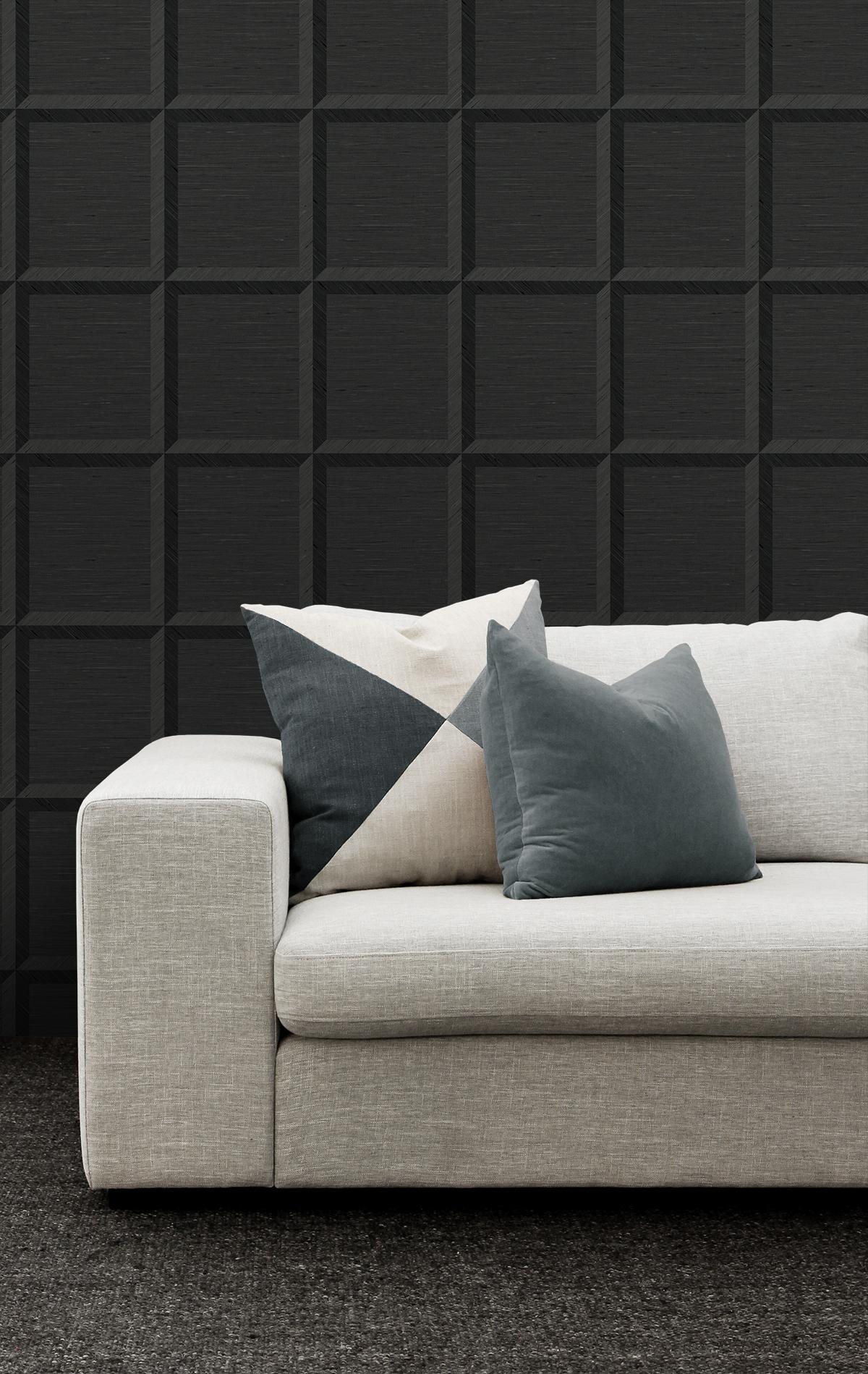 Seabrook Oulu Onyx Wallpaper