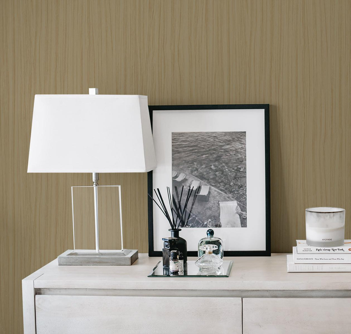 Seabrook Salo Latte Wallpaper