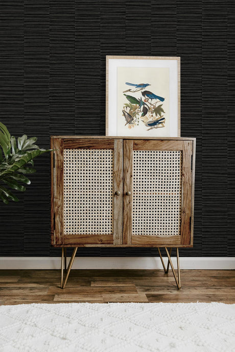 Seabrook Forssa Jet Wallpaper