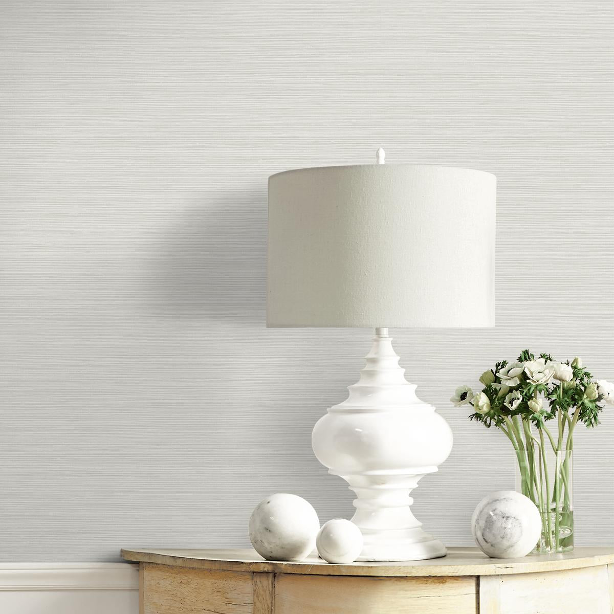 Seabrook Lohja Winter white Wallpaper