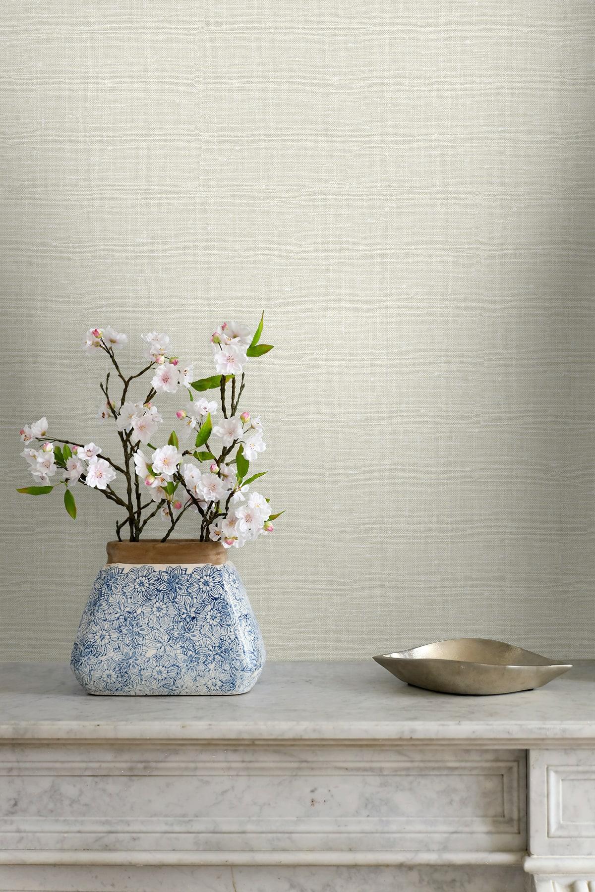 Seabrook Nomi Ivory Wallpaper