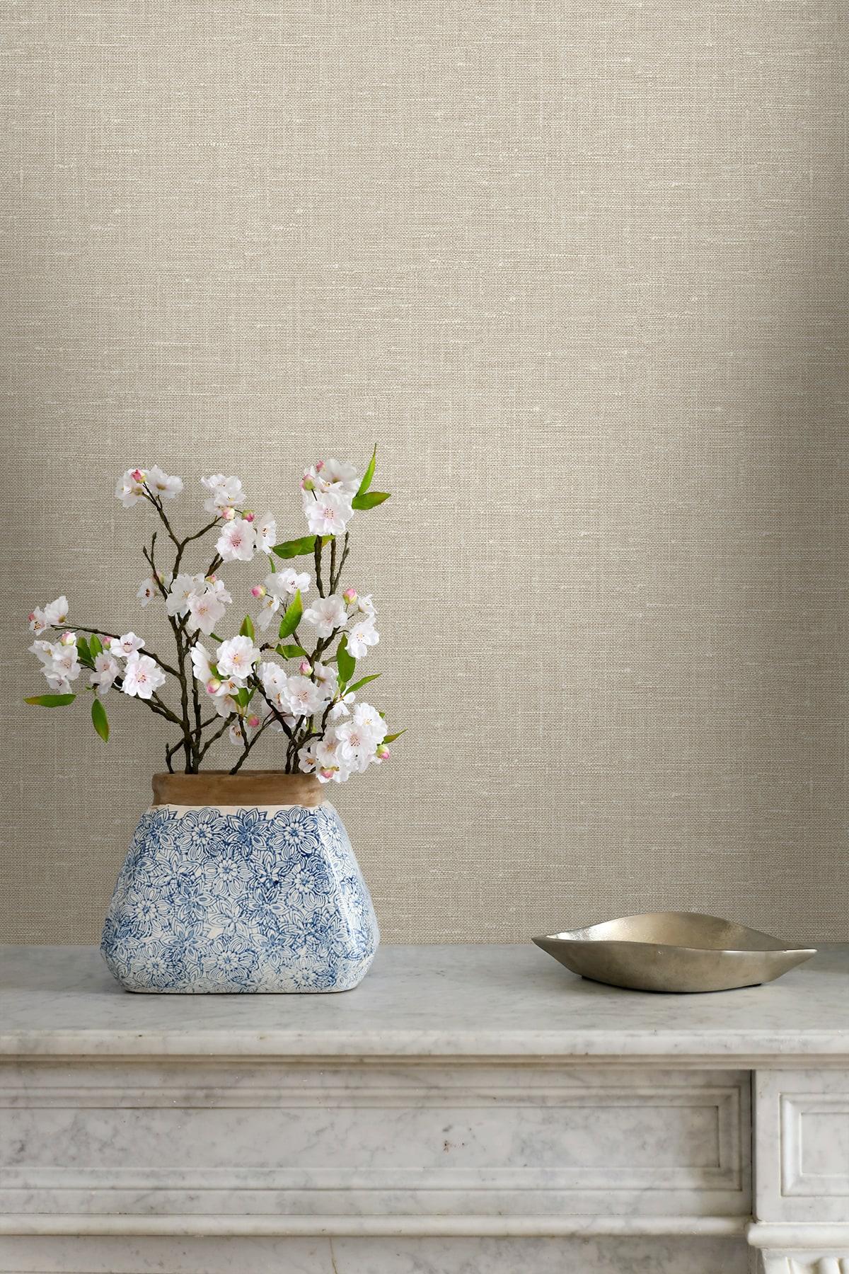 Seabrook Nomi Alba Beige Wallpaper