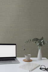 Seabrook Bangkok Heathered Charcoal Wallpaper