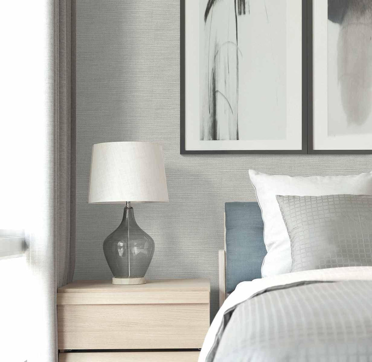 Seabrook Libeco Fog Wallpaper