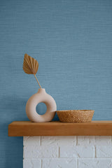 Seabrook Libeco Slate Blue Wallpaper