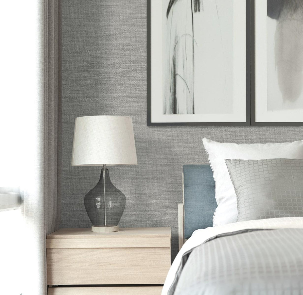 Seabrook Libeco Taupe Wallpaper