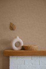 Seabrook Libeco Cinnamon Wallpaper