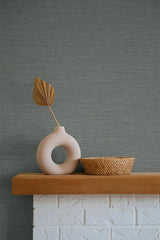 Seabrook Libeco Charcoal Wallpaper