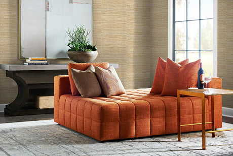 Seabrook Luxe Weave Chamomile Wallpaper