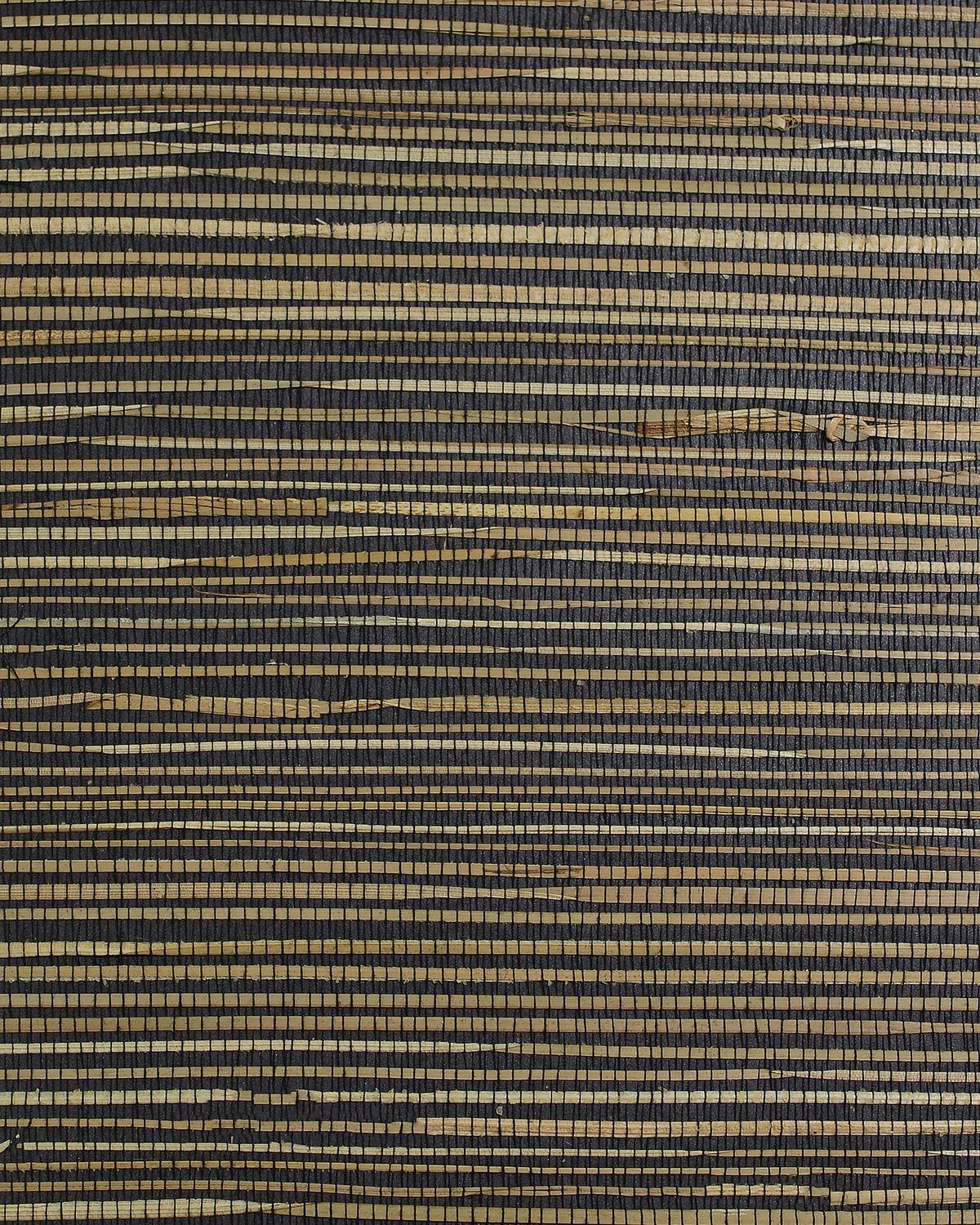 Seabrook Boodle Regular weave Black Tan Wallpaper