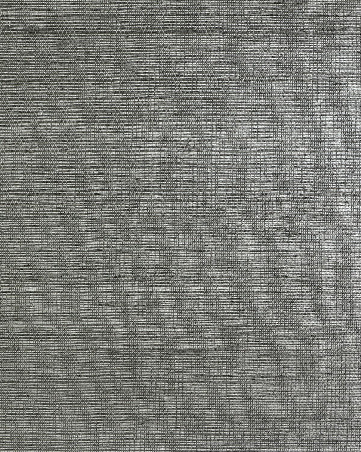 Seabrook Sisal on Metallic Slate Silver Wallpaper